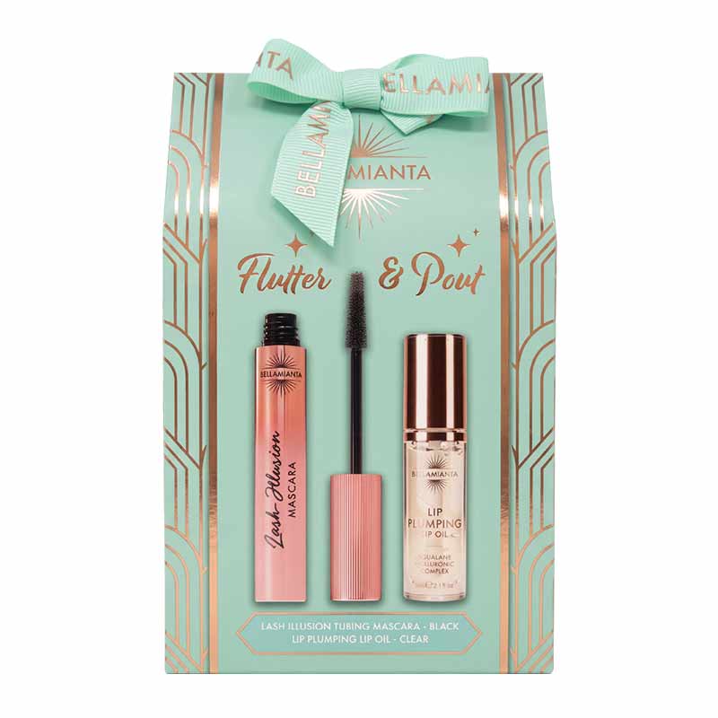Bellamianta Flutter & Pout Eye & Lip Makeup Gift Set Outer Box