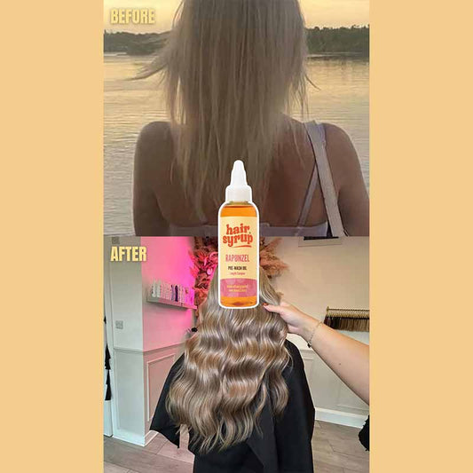 Hair Syrup Rapunzel Pre Wash Hair Oil For Hair Growth Before And After With Product