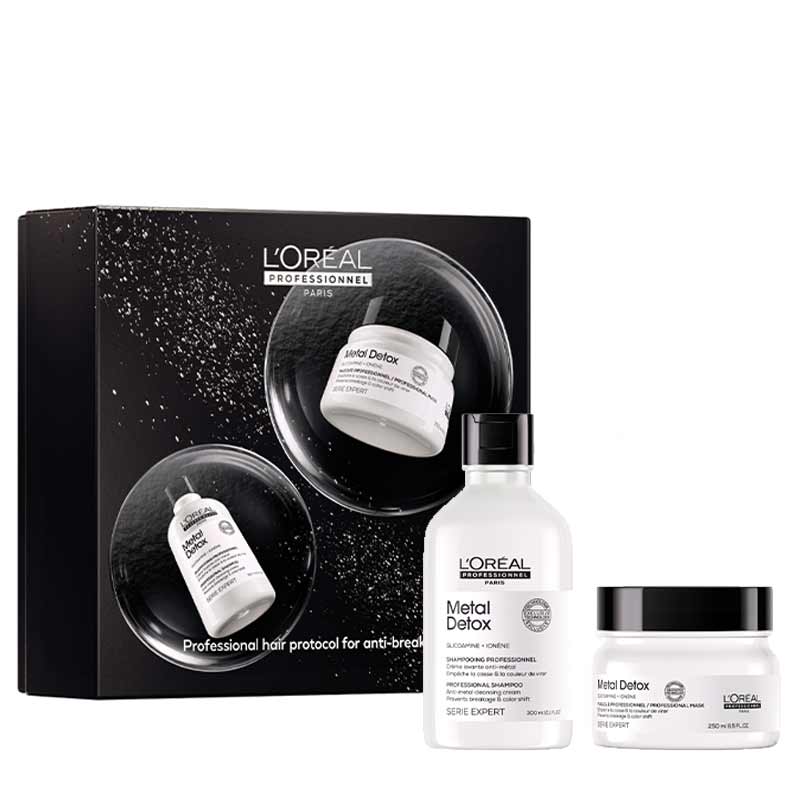 L'Oréal Professionnel Metal Detox Shampoo & Hair Mask Gift Set for damaged hair