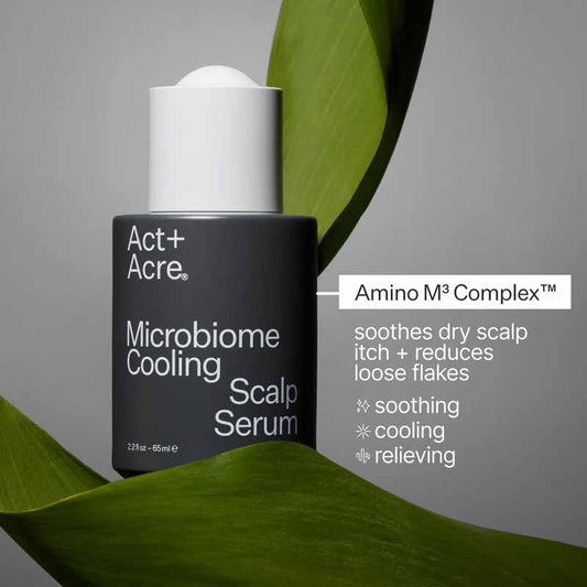 Act+Acre Microbiome Cooling Scalp Serum | Soothes dry scalp itch | reduces loose dandruff flakes | soothing | cooling | relieving