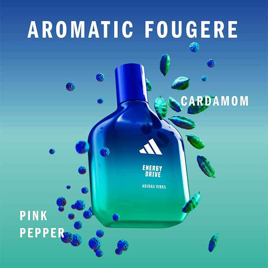 Adidas, Adidas energy drive gift set, fragrance and body wash for him