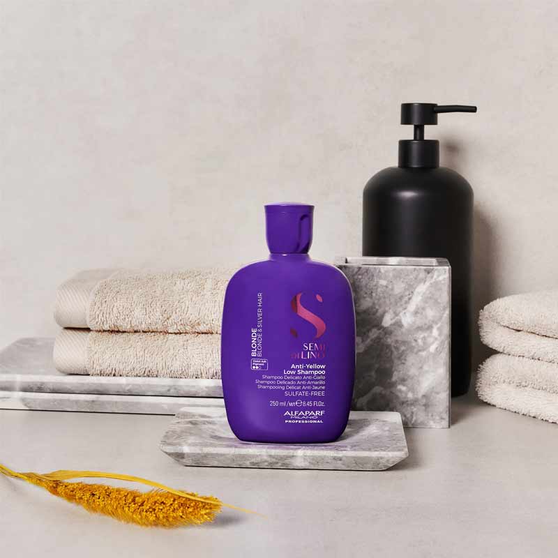 Alfaparf Semi Di Lino Blonde Anti-Yellow Low Shampoo For Blondes, shampoo for natural blonde hair