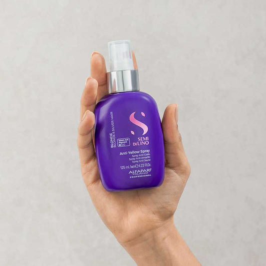 Alfaparf Semi Di Lino Blonde Anti-Yellow Spray, professional haircare for blonde hair