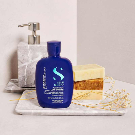 Alfaparf Semi Di Lino Brunette Anti-Orange Low Shampoo For Brown Hair, alfaparf shampoo