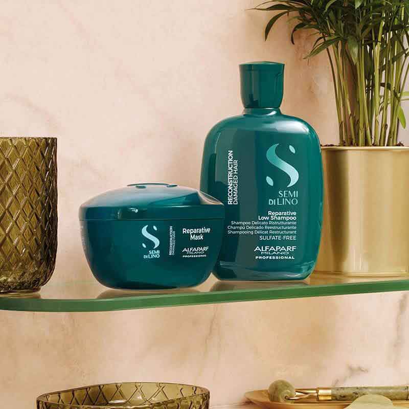 Alfaparf Semi Di Lino, Reconstruction Gift Set, damaged hair, repair shampoo and conditioner