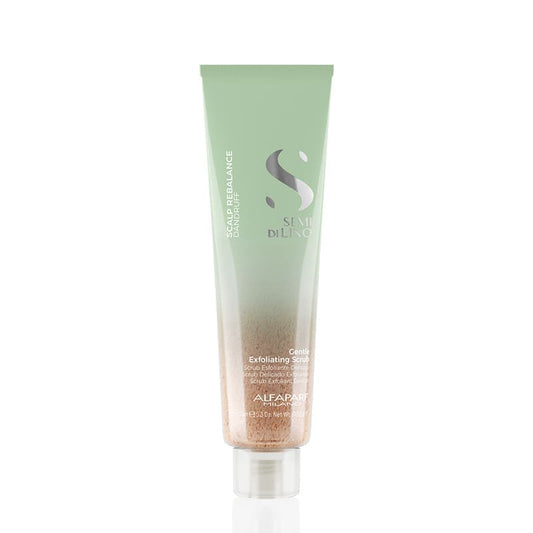 Alfaparf Milano Professional Semi Di Lino Scalp Rebalance Gentle Exfoliating Scrub, gently purifies, removes dandruff flakes, cleans, and refreshes, with a mild exfoliating action, suitable for all hair types
