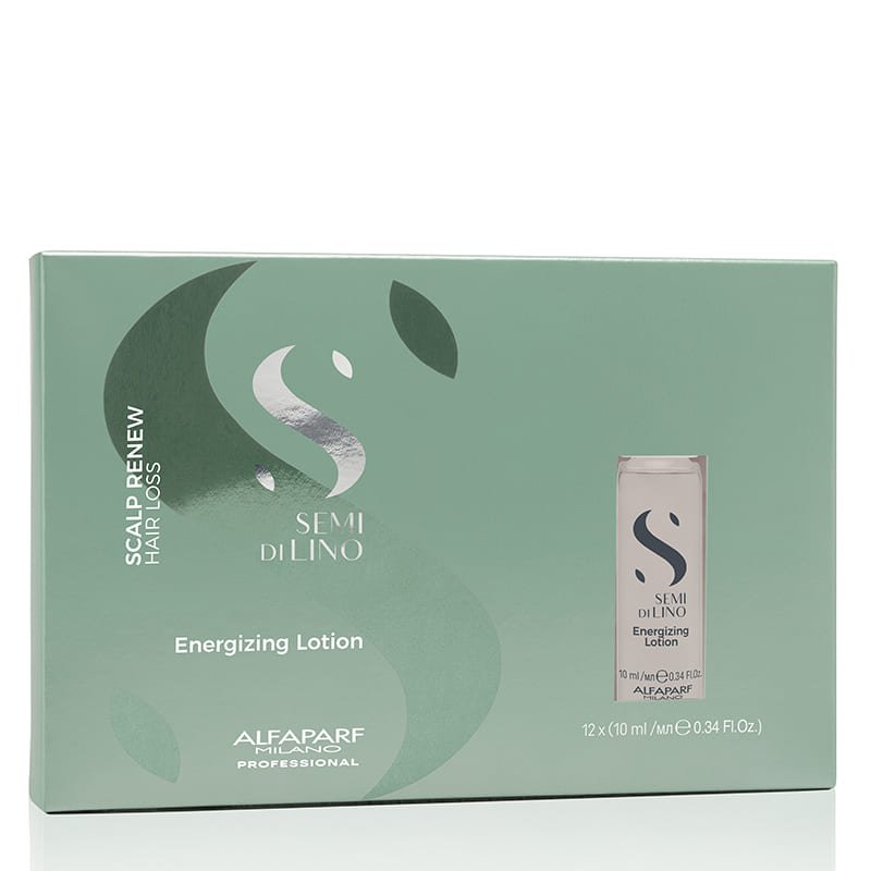 Alfaparf Semi Di Lino Scalp Renew Hair Loss Renew Kit, Professional Treatment for Hair Loss, Includes Energizing Low Shampoo and TWO Sets of Energizing Lotion, Complete Cycle for 2 Months, Restores Balance, Strength, and Body to Scalp and Hair