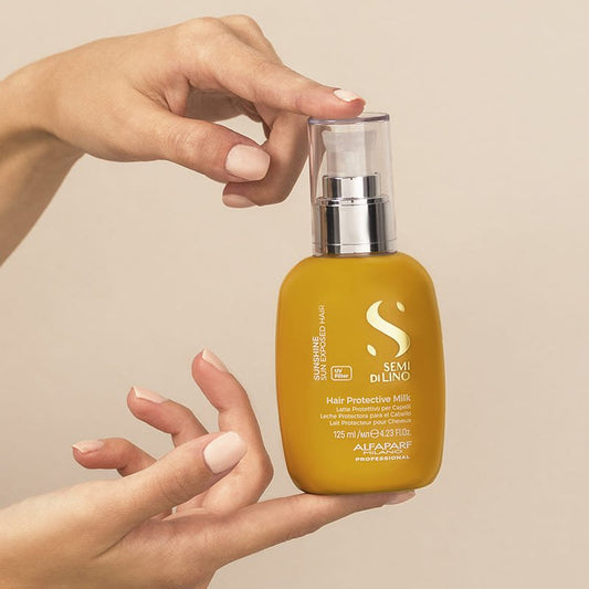 Alfaparf Sunshine Hair Protective Milk | Leave-in Lotion | UV Filter | Moisturizing | Fights Dryness | Controls Frizz | Protects from Sun Damage | Lightweight Formula | Hydrates | Soft | Shiny | Protected | Sunlight