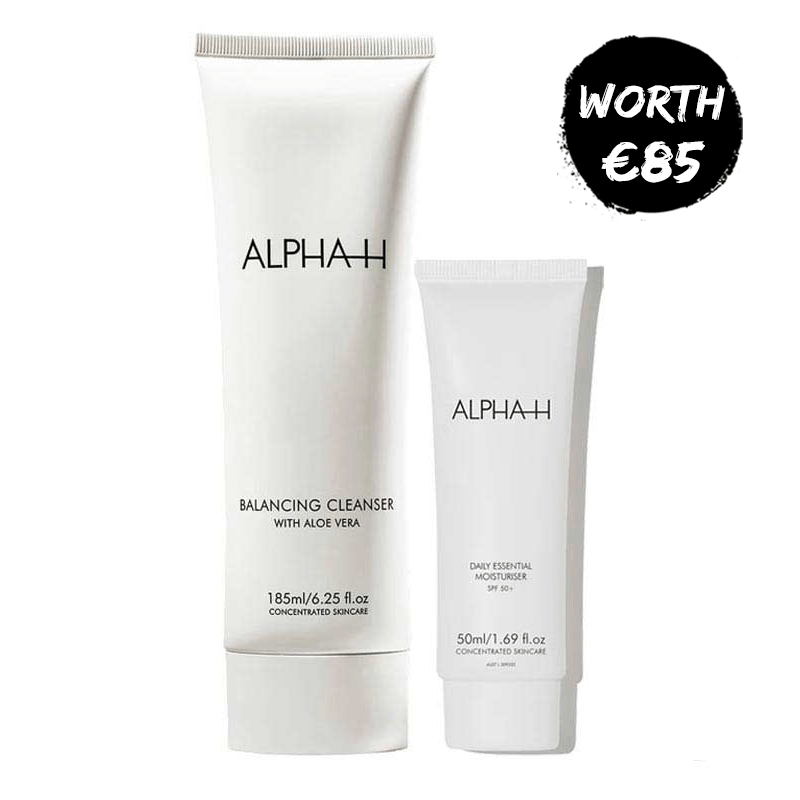 Alpha-H, Balancing Cleanser, Daily Essential Moisturiser SPF50+, Reusable Cotton Pads, Bundle, Gentle skincare