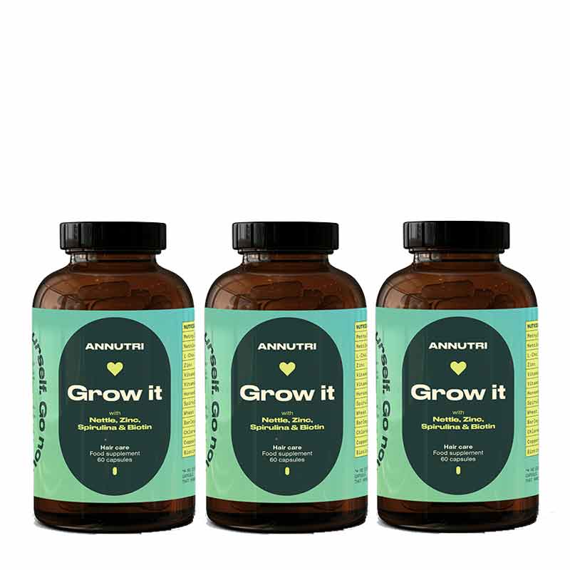 Annutri Grow It Hair Growth Supplement, 3 month supply of hair growth supplements, hair thinning and loss