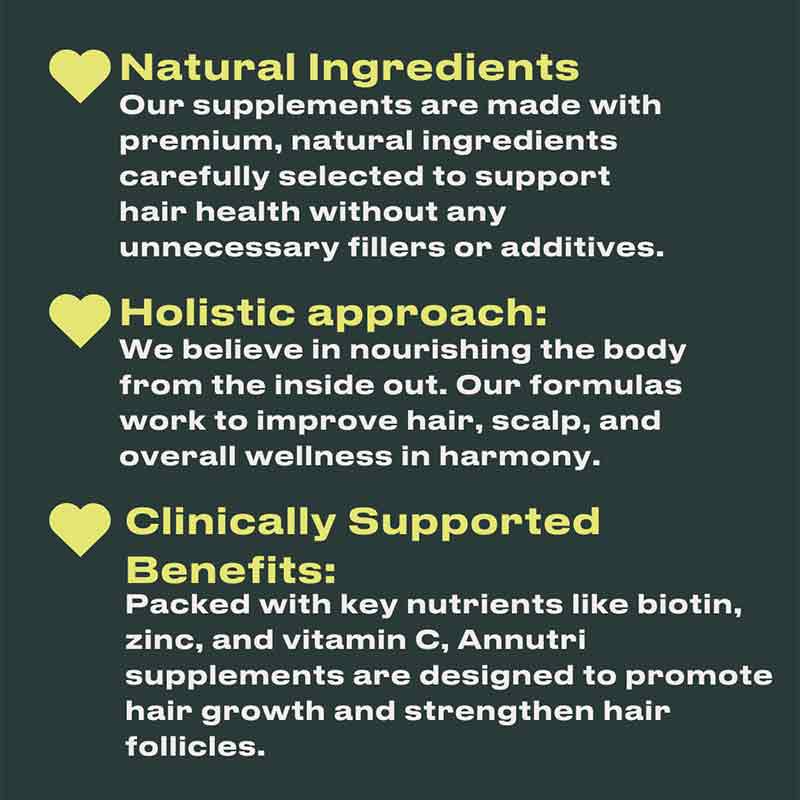 Annutri Grow It Hair Growth Supplement, food supplements for hair, hair thinning and loss