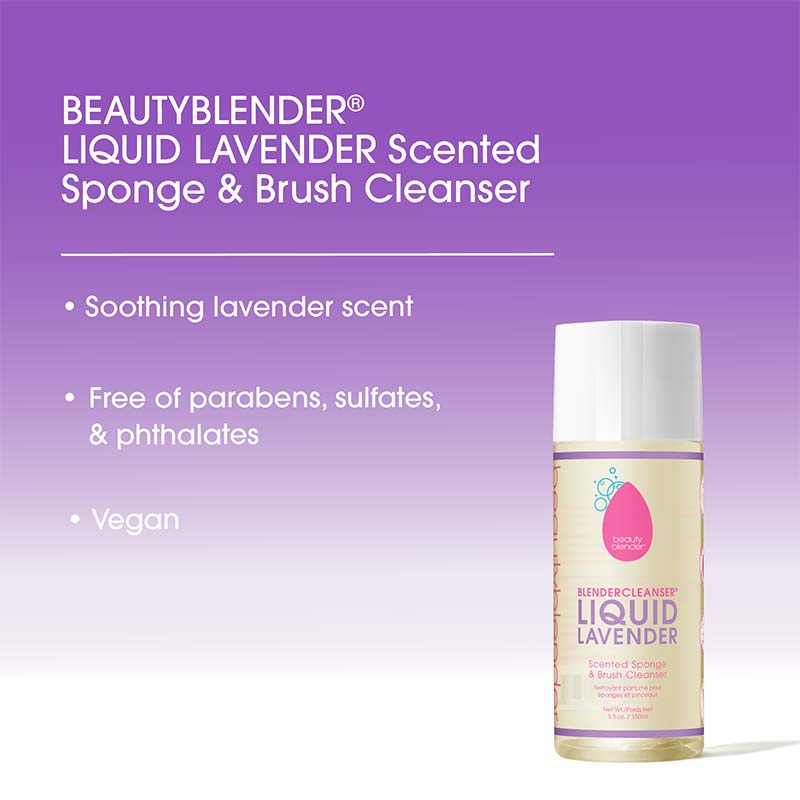 Beautyblender Blendercleanser Liquid Lavender Makeup Sponge and Brush Cleanser | beauty blender cleaner | makeup sponge cleaner | beauty blender liquid lavender | sponge and brush cleanser