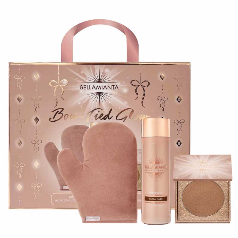 Bellamianta Bow Tied Glow Self Tanning Gift Set with Bellamianta Liquid Tan Ultra Dark