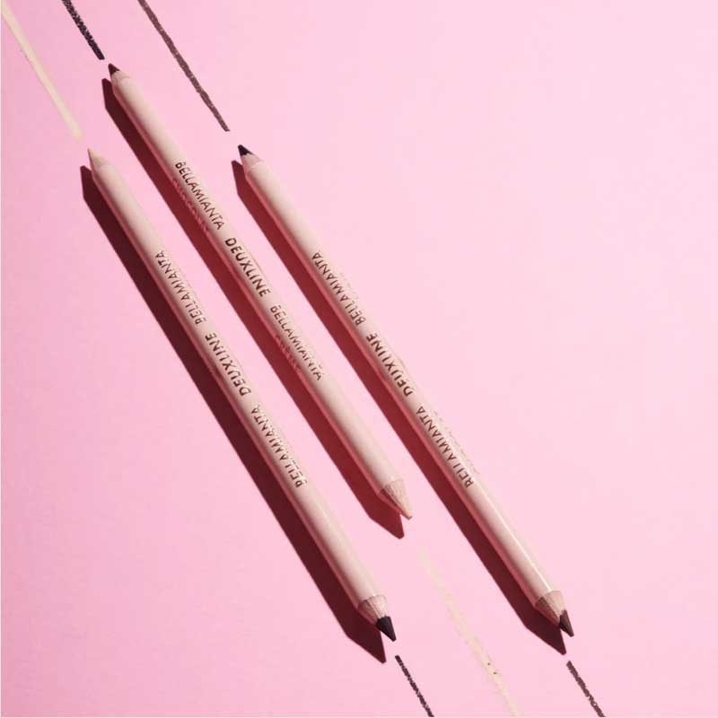 Bellamianta Deuxline Double Ended Pencil | Two Complementary Shades for Effortless Eye Definition | Swatches