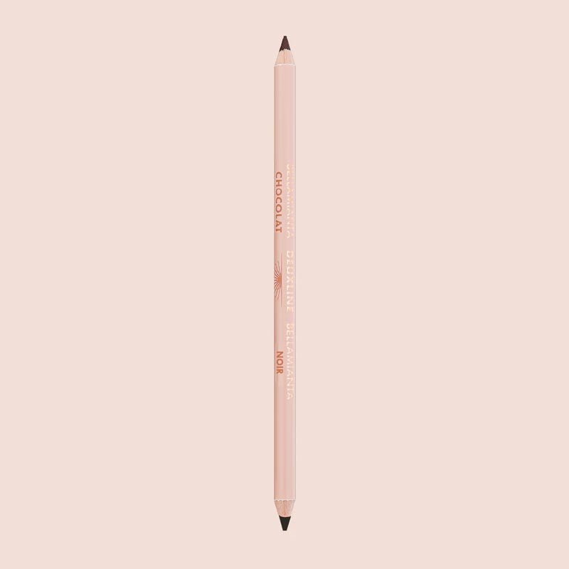 Bellamianta Deuxline Double Ended Pencil | Two Complementary Shades for Effortless Eye Definition | Perfect for Daytime or Evening Looks | Noir | Chocolat