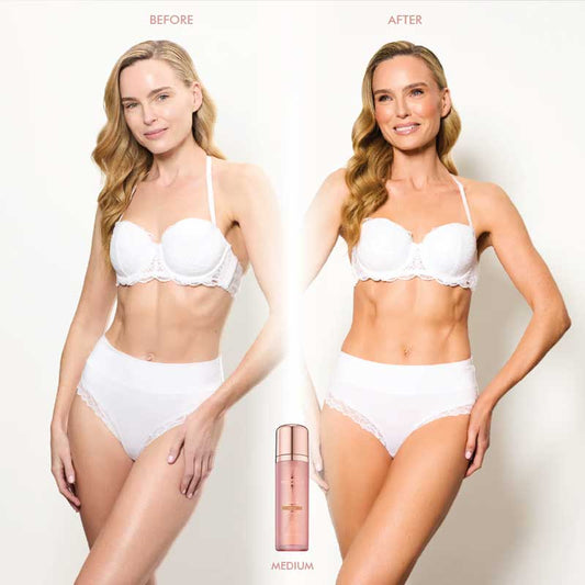 Bellamianta Tanning Oil Medium Before & After
