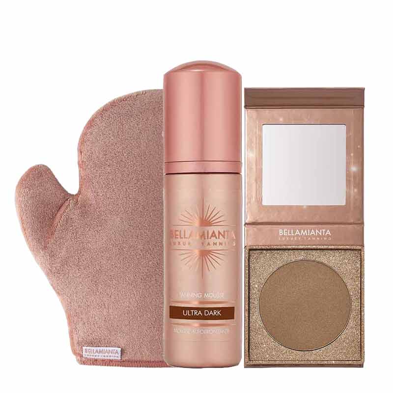 Bellamianta self tan, tanning mousse, ultra dark tan, body glow bronzer, Bellamianta bronzing powder