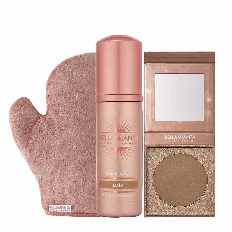 Bellamianta Tanning Essentials Trio, fake tan mousse, body illuminator