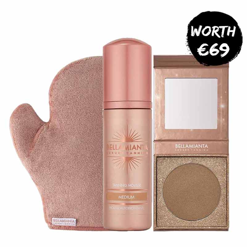 Bellamianta Tanning Mousse, Bellamianta Tanning Mitt, Bellamianta bronzer, Self tan set