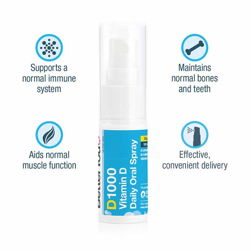 Better You D1000 Oral Spray, vitamins for immune system, Vitamin D spray