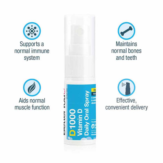 Better You D1000 Oral Spray, vitamins for immune system, Vitamin D spray
