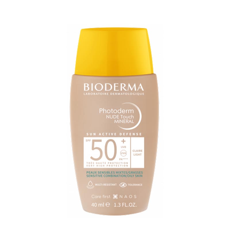 Bioderma Photoderm Nude Touch SPF50+ | shade light | light tinted bb cream | tinted moisturiser with sun protection | sun active defense