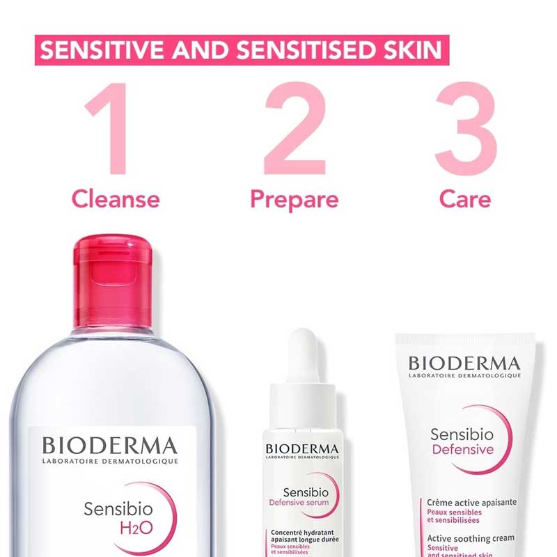 Bioderma Sensibio Defensive Serum Long-Lasting Soothing Moisturising Concentrate | cleanse prepare and care for the skin with sensibio serum