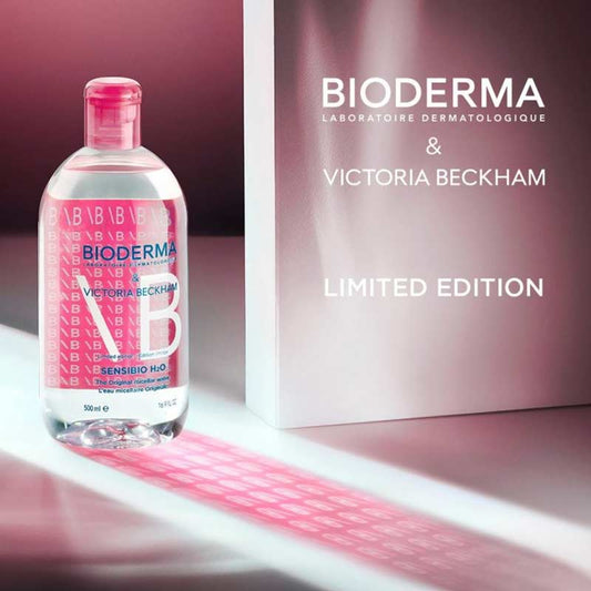 Ad Campaign For Bioderma Sensibio H2O Micellar Water Cleanser for Sensitive Skin Victoria Beckham Limited Edition