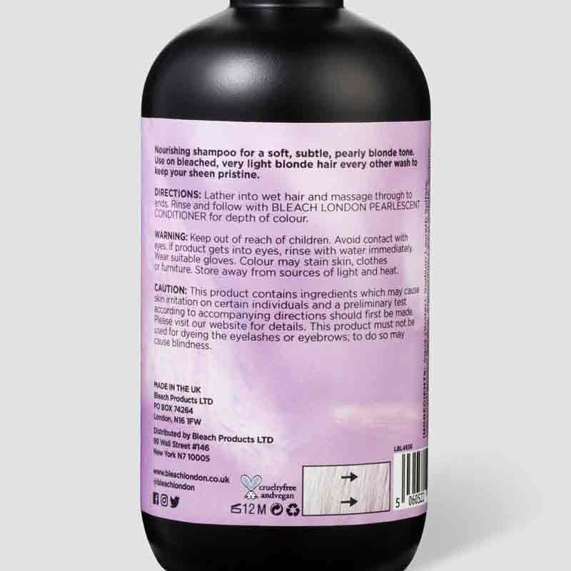 Bleach London Pearlescent Shampoo | cleansing | toning | shampoo | developed | enhance | hair |  colour | clean | fresh | soft | pearly | sheen | neutralises | brassy | tones | fresher | hint | pink
