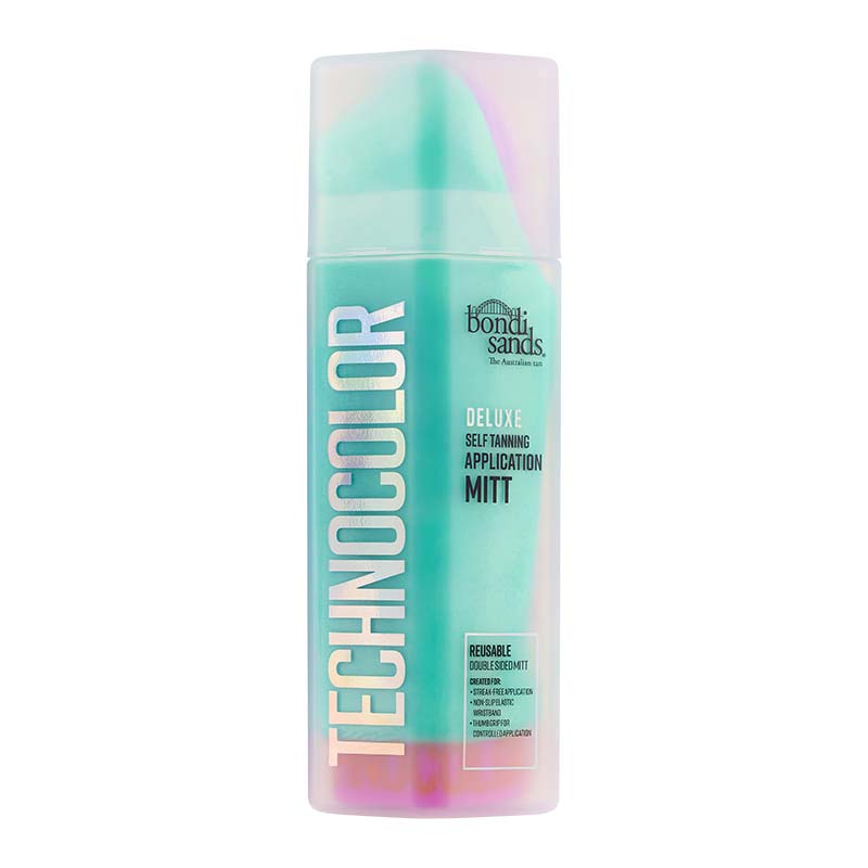 Bondi Sands Technocolour Limited Edition Green Mitt | tanning mitt | self tan applicator | bondi sands self tanning mitt | technocolour mitt