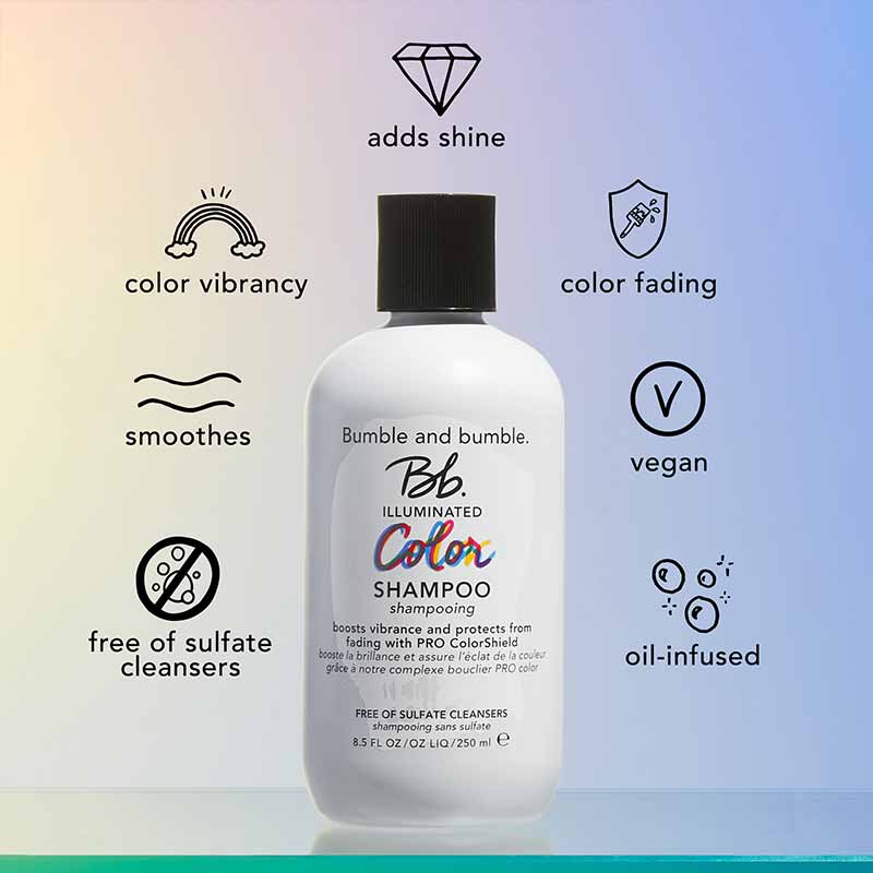 Bumble & bumble | Illuminated Color Shampoo | gentle shampoo | boosts vibrance | protects color from fading | sulfate-free | cleanses with care | smooths | seals the cuticle | hair | luminous | locked-in color | lasts | embrace | brilliance | long-lasting | salon-fresh color | every day