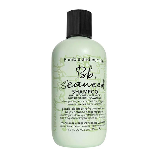Bumble and bumble  Bb. Seaweed Shampoo | gentle | cleanser | revitalizes | hair | regulating | scalp | moisture | Three | nutrient-rich | seaweeds | light | solution | bouncy | fresh | colour-safe | suitable | all hair types | textures | densities | embrace | nourished | shining | lightweight | gentle | effective | shine | healthy | scalp | hydration | hydrates | balance | non-stripping | vegan