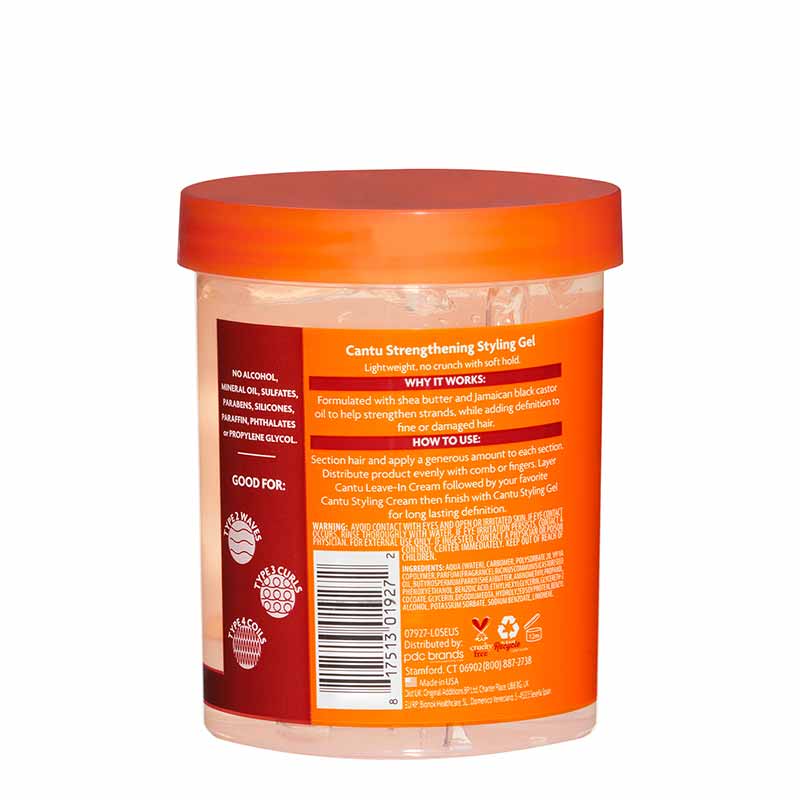 Cantu max hold styling gel | Stay in place | flexible hold | Shea butter | Jamaican black castor oil |