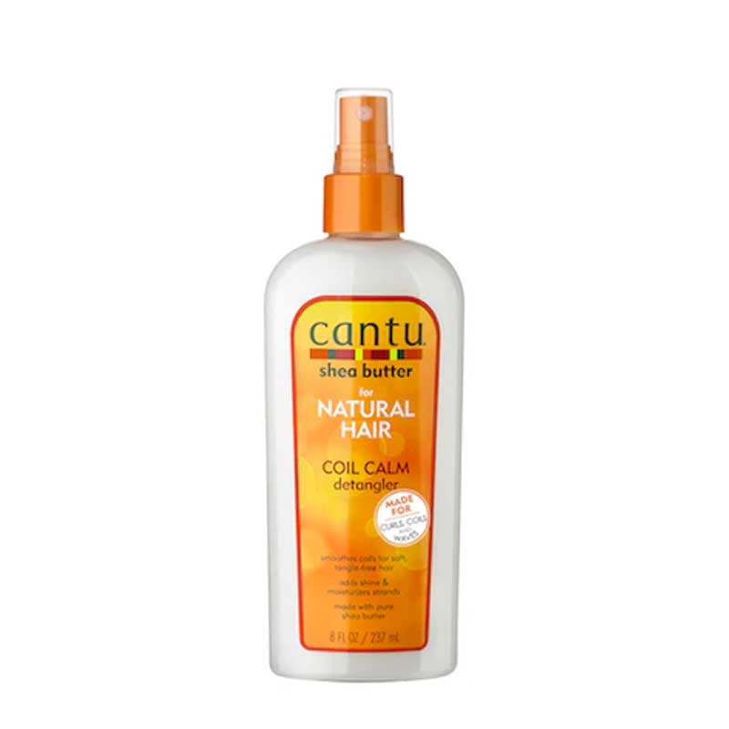 Cantu hair coil calm detangler | brushing and styling with ease | Tangles out of hair | Effortlessly comb through hair
