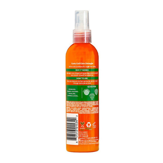 Cantu hair coil calm detangler | brushing and styling with ease | Tangles out of hair | Effortlessly comb through hair |