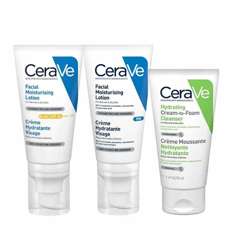 CeraVe Day & Night skincare routine, CeraVe gift set, skincare sets, cerave skincare bundle, spf moisturiser