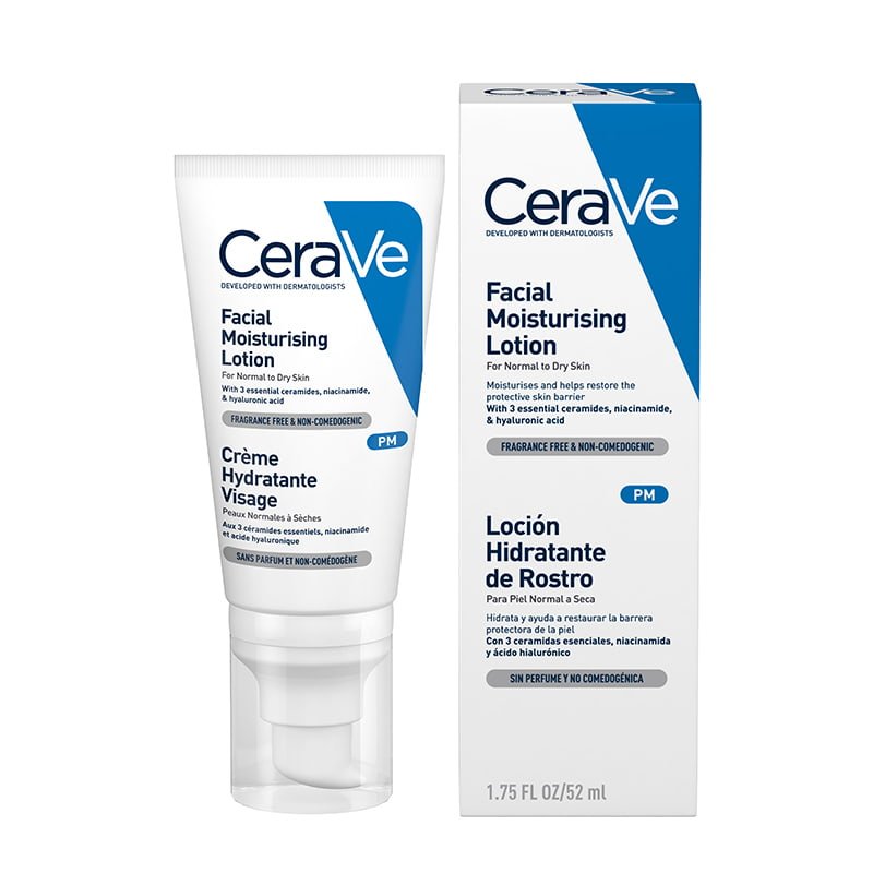 CeraVe Facial Moisturising Lotion PM with Ceramides & Hyaluronic Acid, CeraVe Moisturizer