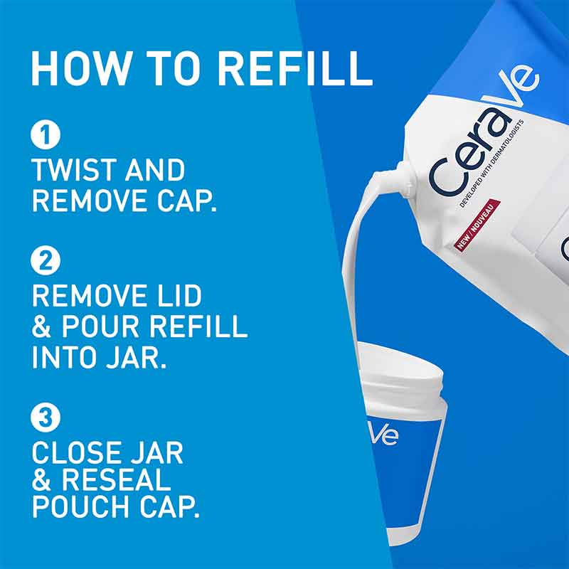 How to refill CeraVe Moisturising Cream For Dry to Very Dry Skin