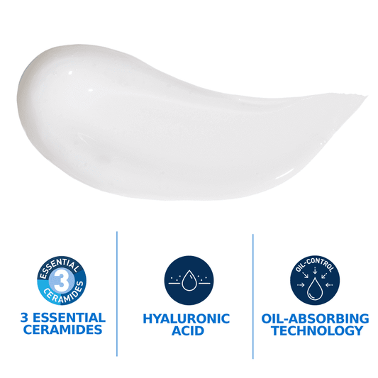 CeraVe, Oil Control Gel-Cream Moisturiser, hyaluronic acid, oil-absorbing technology for skin