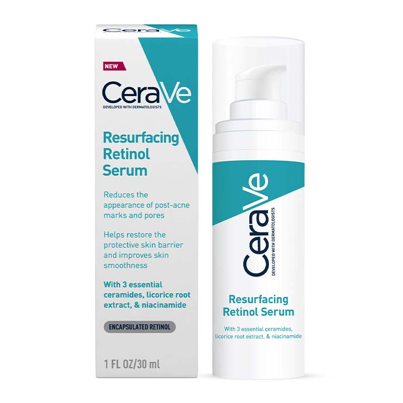 CeraVe, Resurfacing Retinol Serum, 3 essential ceramides, reduce appearance of pores, pore reducer serum