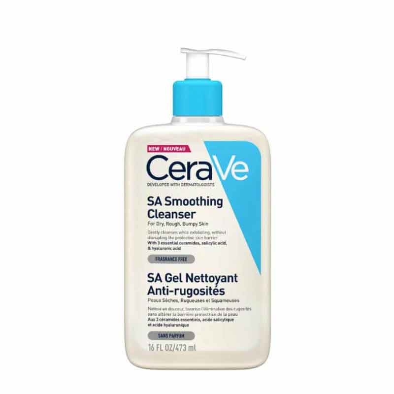 CeraVe SA Smoothing Cleanser For Dry, Rough, Bumpy Skin,CeraVe cleanser, face wash