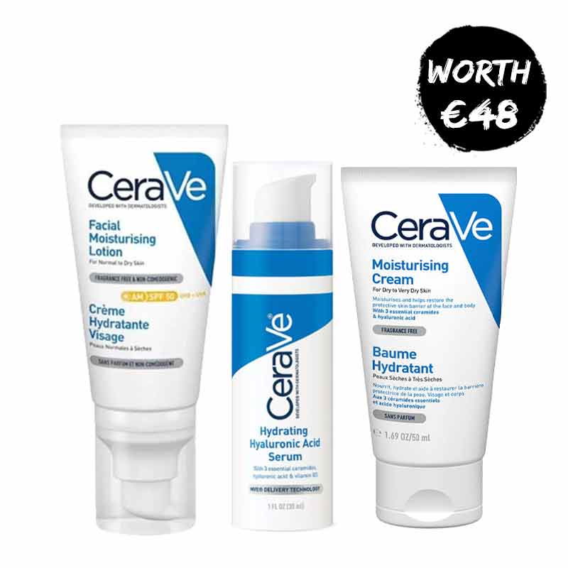 CeraVe Ultimate Hydration Bundle, Cerave Facial Moisturising lotion AM SPF 50, CeraVe Hydrating Hyaluronic Acid, CeraVe Moisturiser