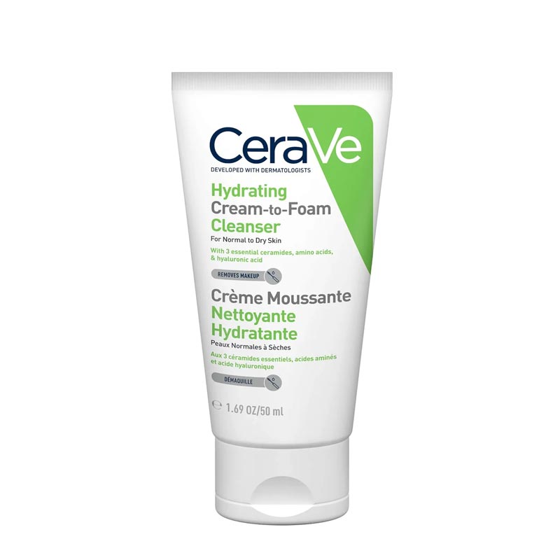 CeraVe Hydrating Cream-To-Foam Cleanser Travel Size