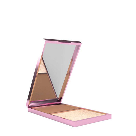 Cocoa Brown | Marissa Carter | Cream Contour and Highlighter Palette | multi-purpose palette | warm bronzer shade | shimmery highlighter | golden glow