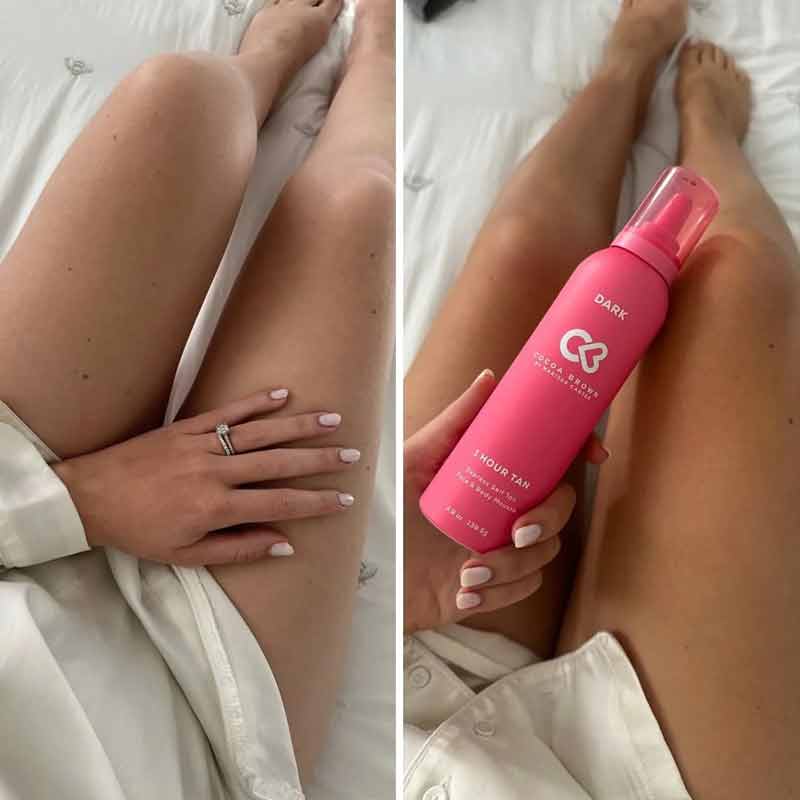 Cocoa Brown Cracker Of A Tan Dark Before & After