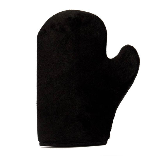 Cocoa Brown Velvet Tanning Mitt with Thumb