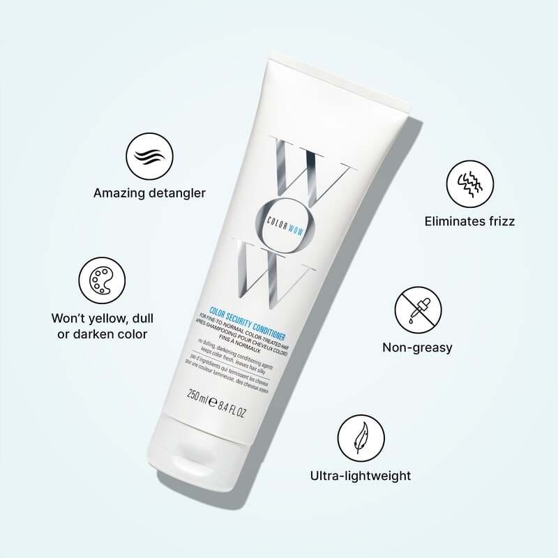 Color Wow, Color Wow Color Security Conditioner For Fine-Normal Coloured Hair, fine hair conditioner, lightweight conditioner, Color Wow conditioner, color-safe hair care, hair detangling, frizz-free hair, shine-enhancing conditioner, hair strengthening, hydration for fine hair, weightless moisture, hair color protection, soft hair, bouncy hair.