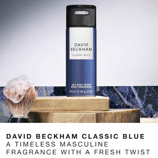 David Beckham Classic Blue Deodorant Body Spray, men's body spray, men's deodorant, David Beckham fragrance