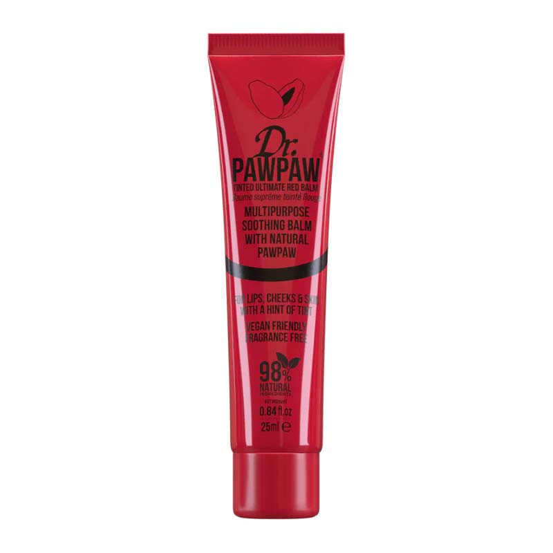 Dr Paw Paw Multipurpose Soothing Balm | Tinted Ultimate Red Balm | benefits of the original balm | gorgeous hint of red tint | perfect for lips and cheeks.