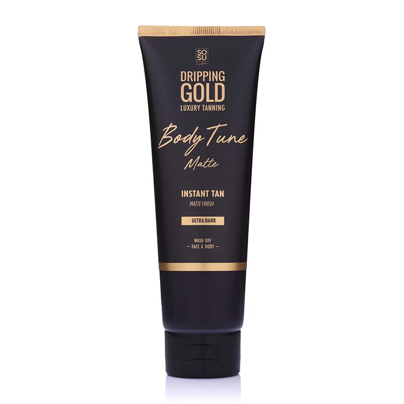 SOSU By Suzanne Jackson Body Tune Instant Tan | Best instant tan | Ultra dark tan | SOSU tan | Body Tune matte | Dripping gold tan | dark tan